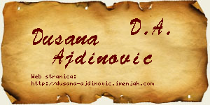 Dušana Ajdinović vizit kartica
